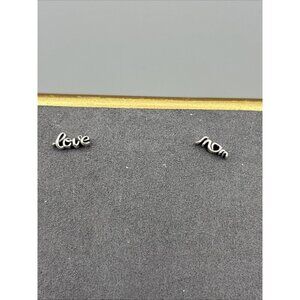 Pandora Love Mom Dainty Tiny Stud Earrings 925 Sterling silver